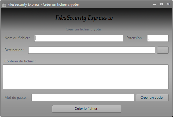 FilesSecurity Express 1.1 Creerfichiercrypter001v1